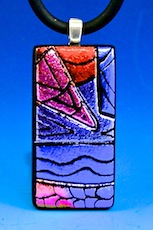 Fused Picasso Dichoric Pendant