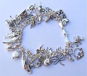 Sterling Silver Charm Bracelet 