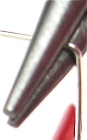 bent wire for start of wrapped loop bent wire for start of wrapped loop