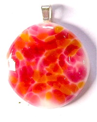 Red Glass Frit Pendant