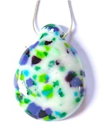 White and multi colored glass Pendant