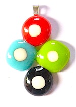 Colored Disc Glass Pendant