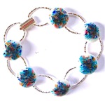 Colored Fused Glass Bracelet