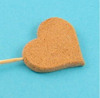cork clay heart cut with shape cutter