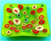 Millefiori Glass Plate