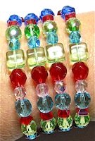 memory wire glass bead bracelet