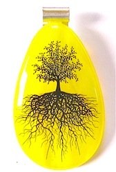 Yellow   Pendant Black Tree Decal