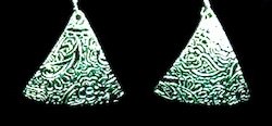 draped metal clay earrings draped metal clay earrings