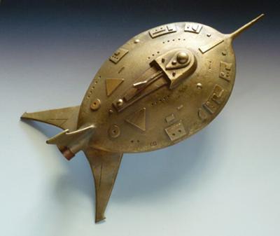 Bronze Clay Spaceship